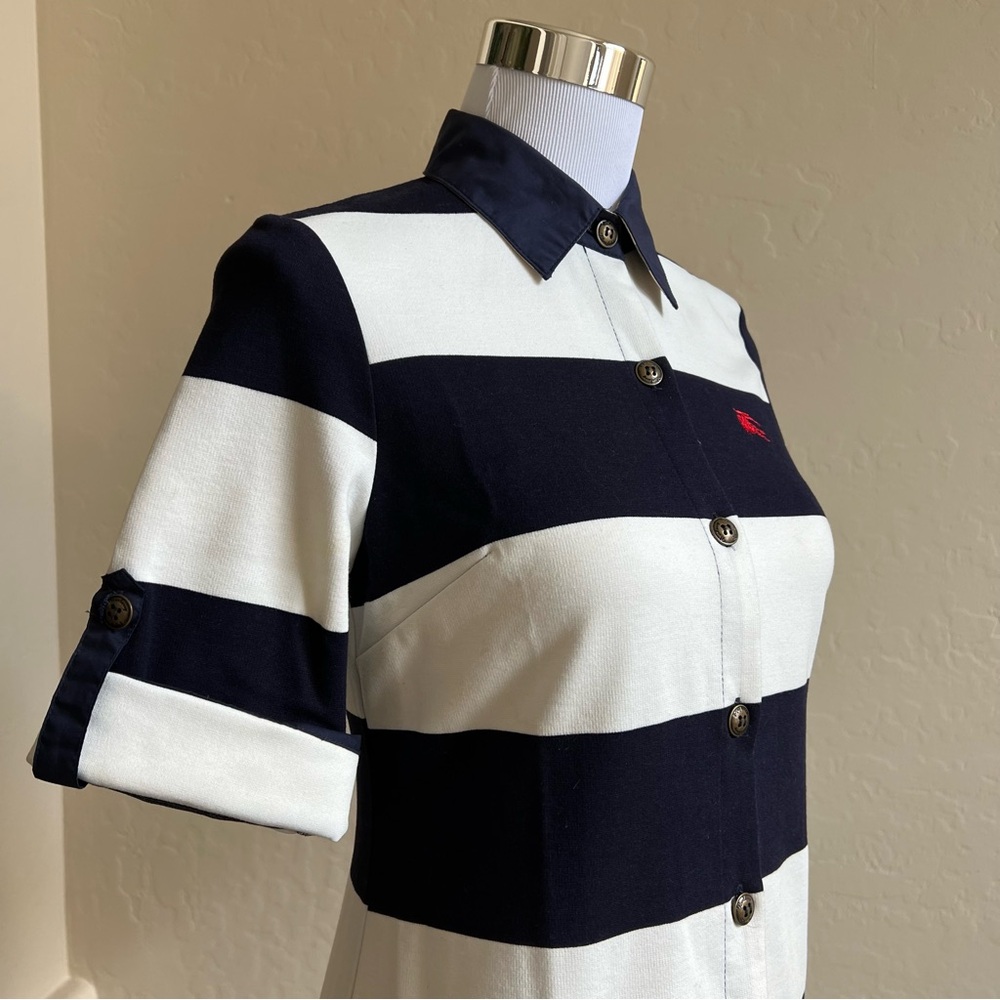 Burberry Sports Tennis Knit Striped Box Pleated Skirt Short Dress US6 - Picture 8 of 17